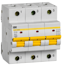 Автоматический выключатель ВА47-100МА без теплового расцепителя 3P 10А 10кА D IEK