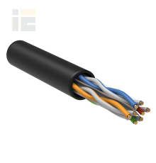 ITK Витая пара U/UTP кат.6 4х2х23AWG solid LSZH нг(А)-HF черный (305м)