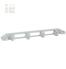 ITK Кабельный органайзер 1U 2 боковых горизонтальных и 4 вертикальных кольца серый