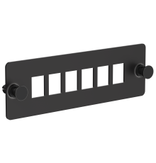 ITK Планка для 6-ти адаптеров оптических SC или LC-Duplex черная