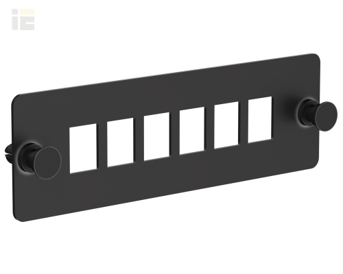 OP05-6SC | ITK Планка для 6-ти адаптеров опт. SC или LC-Duplex черная |