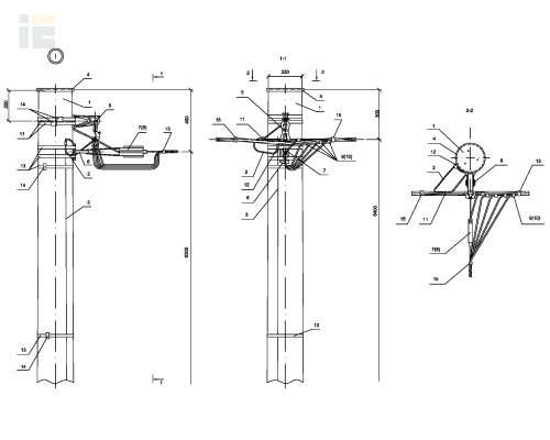 Опора ПОд151 деревянная промежуточная ответвительная одноцепная