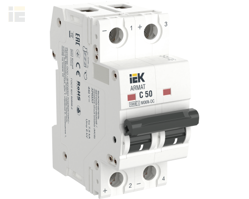 AR-M06N-2-C050DC | ARMAT Автоматический выключатель M06N-DC 2P C 50А | IEK