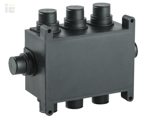 UKM10-118-076-060-O-K02 | Коробка распаячная 118х76х60мм для монолитного строительства черная | IEK