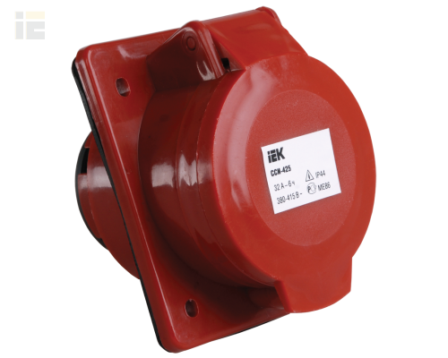 PSR42-032-5 | Розетка встраиваемая ССИ-425 3Р+Е+N 32А 380-415В IP44 | IEK