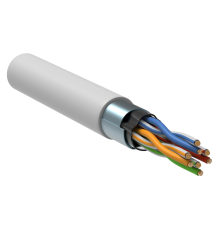 ITK Витая пара F/UTP кат. 5E 4х2х24AWG solid PVCLS нг(А)-LSLTx белый (305м) РФ