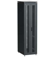 ITK LINEA N Шкаф сетевой 19 47U 600х800мм двери передняя двустворчатая перфорированная задняя перфорированная черный