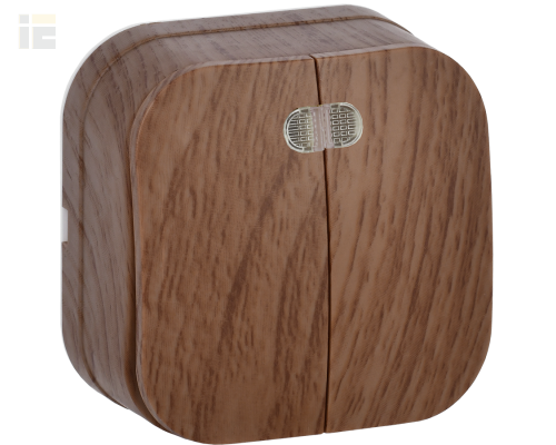 EVH21-K24-10 | Выключатель 2-клавишный для открытой установки с индикацией ВС20-2-1-ХД 10А GLORY дуб | IEK