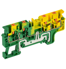 Колодка клеммная CP-MC-PEN заземляющая 4 вывода 2,5мм2 желто-зеленая IEK