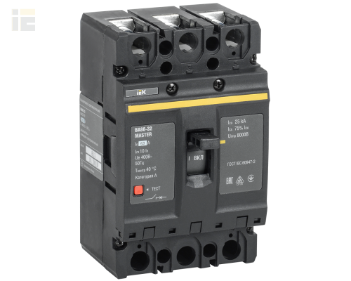 SVA10-3-0063-02 | Выключатель автоматический ВА88-32 3Р 63А 25кА MASTER | IEK