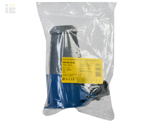 PSR21-032-3 | Розетка переносная ССИ-223 2P+PE 32А 200-250В IP44 | IEK