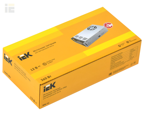 LSP1-360-12-20-33-PRO | Драйвер LED ИПСН-PRO 360Вт 12В блок-клеммы IP20 | IEK