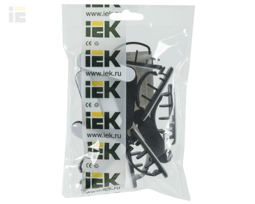 UHP41-3-K02 | Клипса самоклеящаяся КС-3 черная (12шт) | IEK