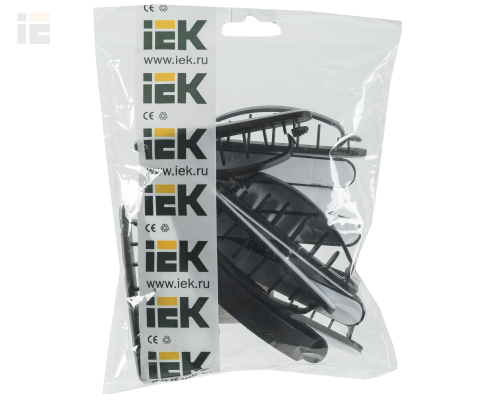 UHP41-5-K02 | Клипса самоклеящаяся КС-5 черная (12шт)IEK | IEK