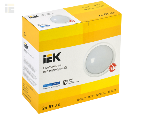 LDPO0-5051-18-6500-K01 | Светильник светодиодный ДПО 5051 18Вт 6500К IP65 круг белый | IEK