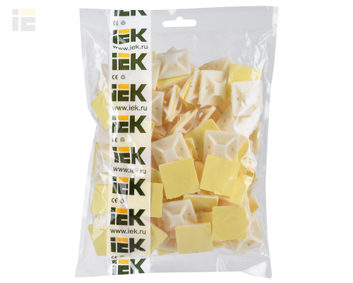 UHP30-30-100 | Площадка самоклеящаяся 30х30 белая под хомуты (100шт) | IEK