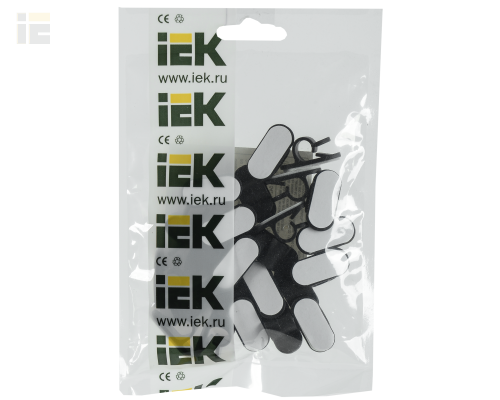 UHP41-1-K02 | Клипса самоклеящаяся КС-1 черная (24шт) | IEK