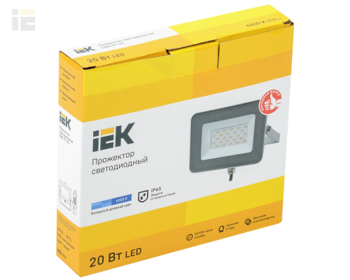 LPDO701-20-K03 | Прожектор светодиодный СДО 07-20 IP65 серый | IEK