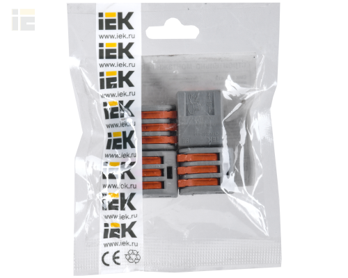 UKZ-004-413 | Строительно-монтажная клемма СМК 222-413 многоразовая (4шт/упак) | IEK