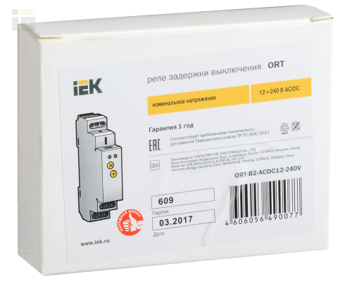 ORT-B2-ACDC12-240V | Реле задержки выключения ORT 2 контакта 12-240В AС/DC | IEK