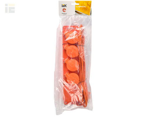 WYP10-16-04-05-44-N | Удлинитель У04В 4 места с защитными крышками IP44 2P+PE/5м 3х1мм2 16А/250В | IEK