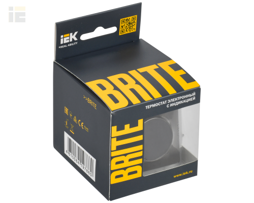 BR-RT11-K45 | BRITE Термостат электронный с индикацией ТС10-1-БрТБ темная бронза | IEK