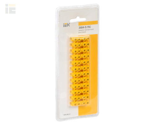 UZV7-005-04-2 | Зажим винтовой ЗВИ-5 н/г 1,5-4,0мм2 (2шт/блистер) желтые | IEK