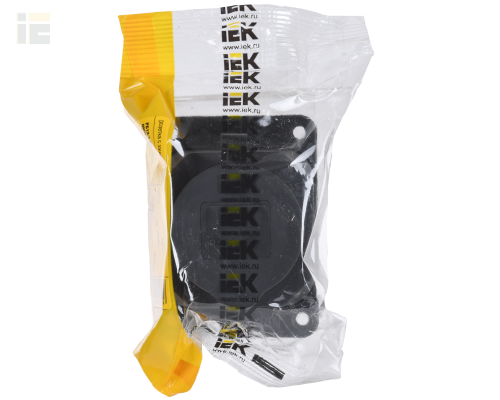 PKR11-016-2-K02 | Розетка настенная РБ13-1-0м с защитной крышкой IP44 ОМЕГА каучук | IEK