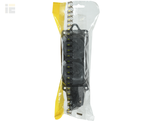 PKR62-016-2-K02 | Розетка (колодка) 2-местная РБ32-1-0м с защитными крышками IP44 ОМЕГА каучук | IEK