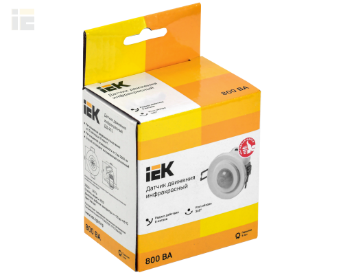 LDD11-401-800-001 | Датчик движения ДД-401 800Вт 360град 8м IP20 белый | IEK