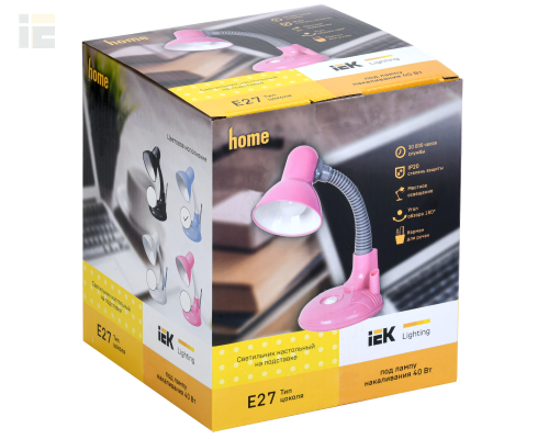 LNNL5-1005-2-VV-40-K13 | LIGHTING Светильник настольный 1005 с кармашком Е27 голубой | IEK