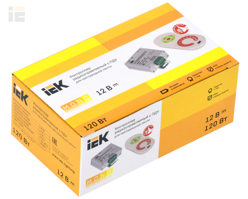 LSC1-MONO-120-RF-20-12-W | Контроллер с ПДУ радио MONO 1 канал 12В 10А 120Вт белый | IEK