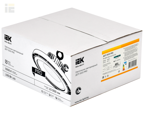 PR-DSP0-3020-100-090-K23 | PRO Светильник ДСП 3020 100Вт 90гр 5000К IP65 | IEK