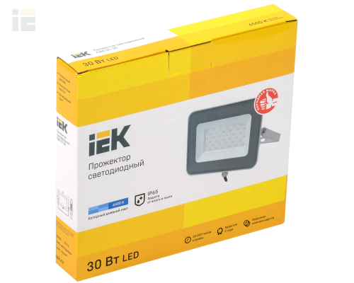 LPDO701-30-K03 | Прожектор светодиодный СДО 07-30 IP65 серый | IEK