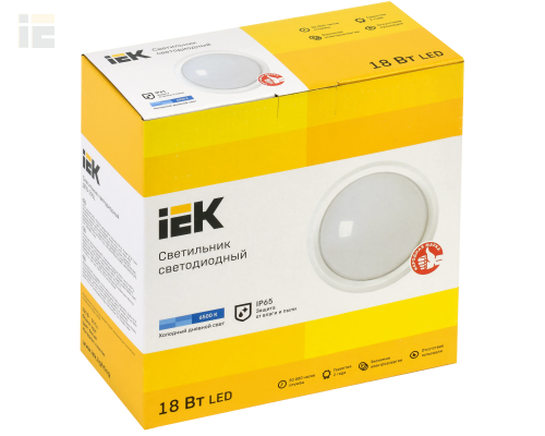 LDPO0-5061-24-6500-K01 | Светильник светодиодный ДПО 5061 24Вт 6500К IP65 круг белый | IEK