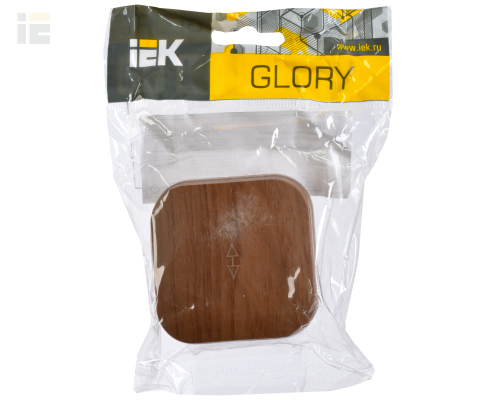 EVH12-K24-10 | Выключатель 1-клавишный для открытой установки проходной ВСп10-1-0-ХД 10А GLORY дуб | IEK