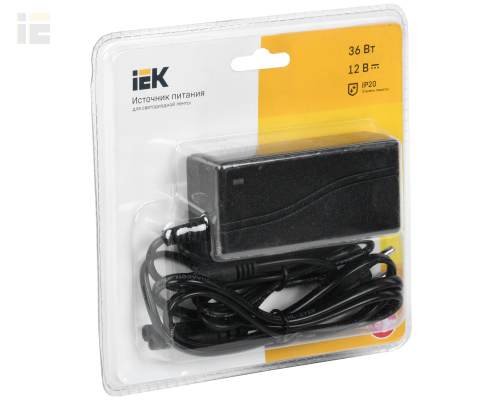 LSP2-036-12-20-11 | Драйвер LED ИПСН-ECO 36Вт 12В сетевая вилка-блок-Jack5,5 IP20 | IEK