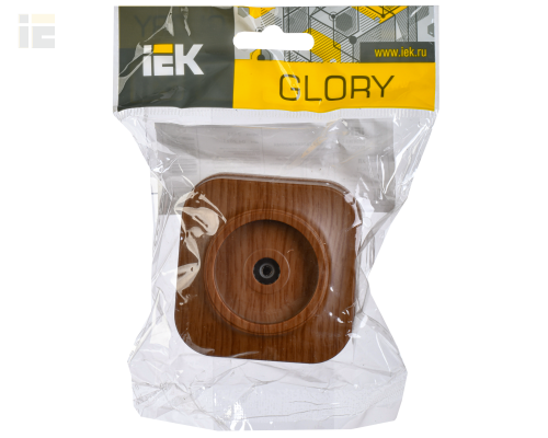 EAH10-K24 | Розетка одноместная для открытой установки телевизионная РТВ20-ХД GLORY дуб | IEK
