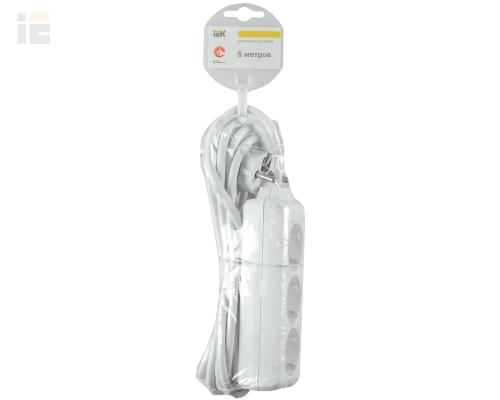 WYP10-16-03-05-Z-N | Удлинитель У03 3 места 2P+PE/5м 3х1мм2 16А/250В | IEK