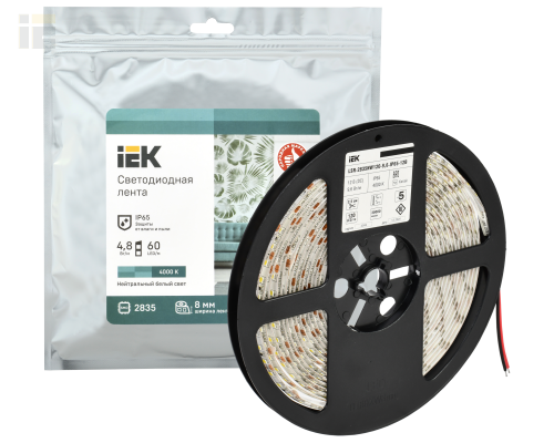 LSR1-0-120-65-3-05 | Лента светодиодная 5м LSR-2835NW120-9,6-IP65-12В | IEK