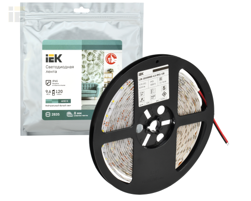 LSR1-0-060-65-3-05 | Лента светодиодная 5м LSR-2835NW60-4,8-IP65-12В | IEK