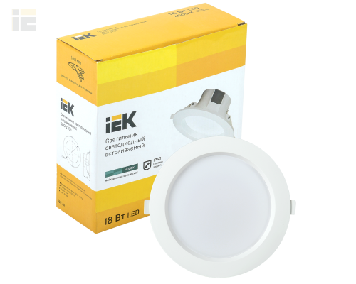 LDVO0-1703-18-4000-K01 | Светильник светодиодный ДВО 1703 круг 18Вт 4000K IP40 белый | IEK