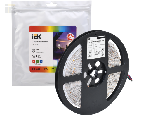LSR1-3-054-65-3-05 | Лента светодиодная 5м LSR-2835RGB54-4,8-IP65-12В | IEK