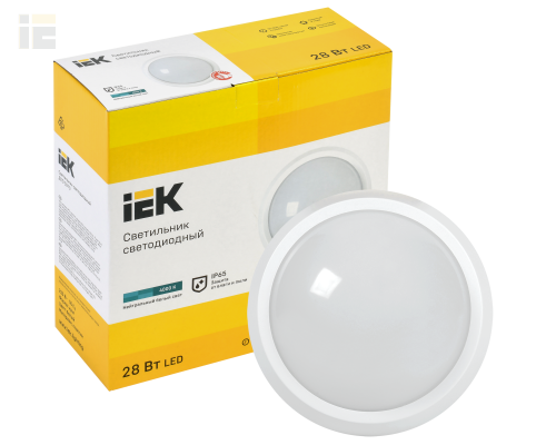 LDPO0-5070-28-4000-K01 | Светильник светодиодный ДПО 5070 28Вт 4000К IP65 круг белый | IEK