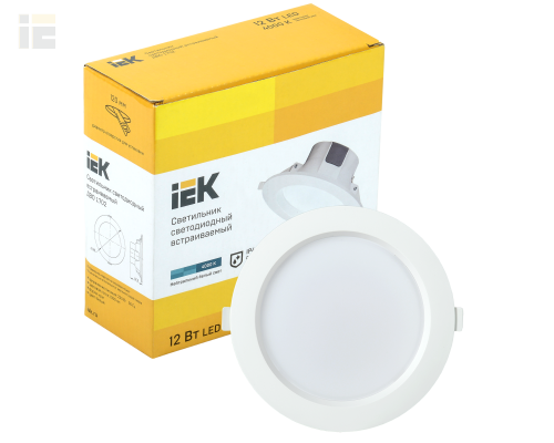 LDVO0-1702-12-4000-K01 | Светильник светодиодный ДВО 1702 круг 12Вт 4000K IP40 белый | IEK