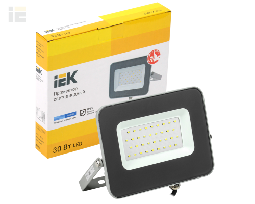 LPDO701-30-K03 | Прожектор светодиодный СДО 07-30 IP65 серый | IEK