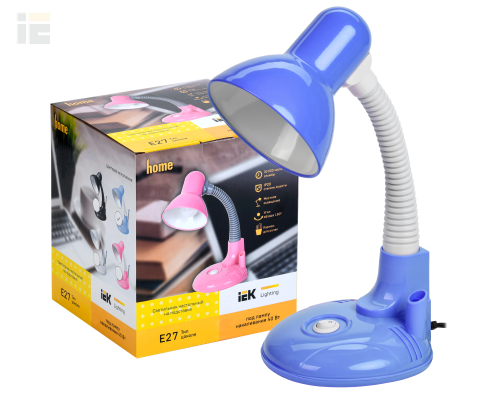 LNNL5-1005-2-VV-40-K13 | LIGHTING Светильник настольный 1005 с кармашком Е27 голубой | IEK