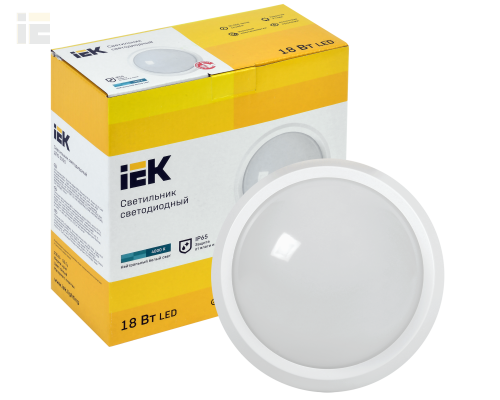 LDPO0-5050-18-4000-K01 | Светильник светодиодный ДПО 5050 18Вт 4000К IP65 круг белый | IEK