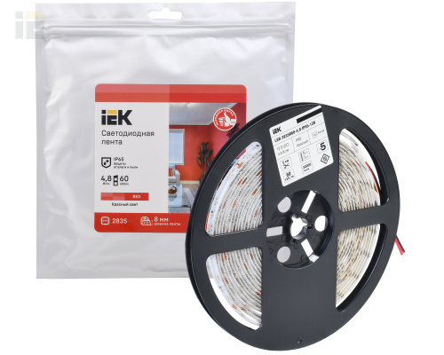 LSR1-6-060-65-3-05 | Лента светодиодная 5м LSR-2835R60-4,8-IP65-12В | IEK